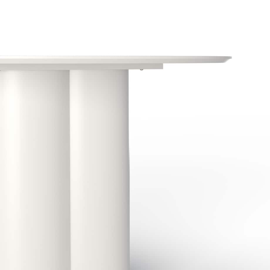 Stół do jadalni szarobeżowy Adagy 120 cm