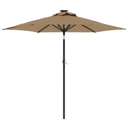 vidaXL Parasol ogrodowy na stalowym słupku, taupe, 225x225x212 cm
