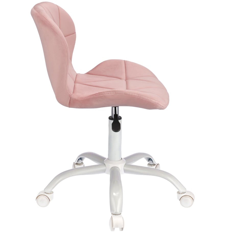 Krzesło biurowe obrotowe ENDO welur różowe