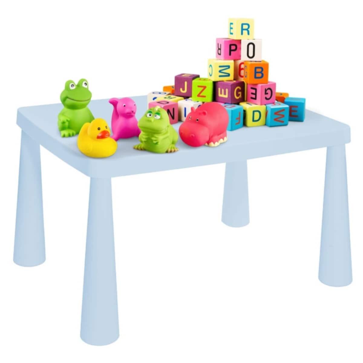 Stolik dla dzieci niebieski plastikowy do pokoju dziecka dziecięcy