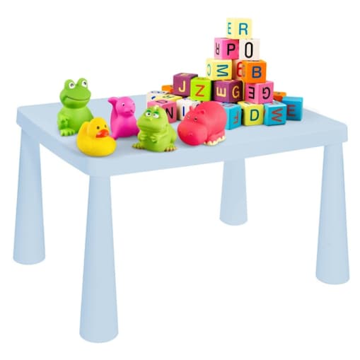 Stolik dla dzieci niebieski plastikowy do pokoju dziecka dziecięcy