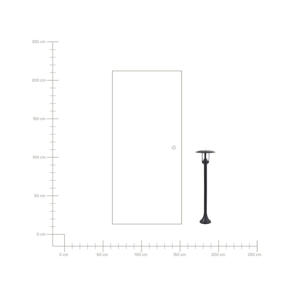 Stojąca lampa ogrodowa 98 cm czarna TIZU