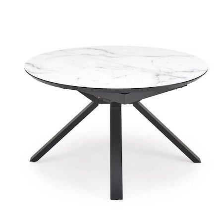 Stół rozkładany VERTIGO 130(180)x130 biały marmur