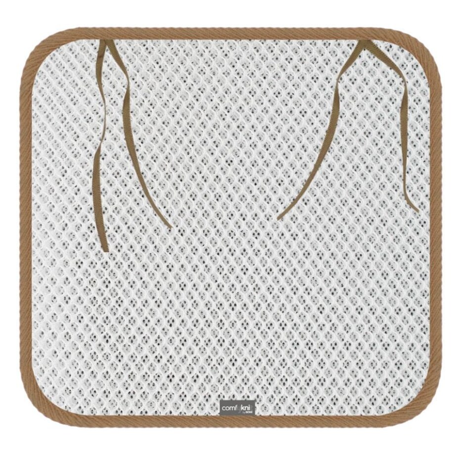 Wodoodporna poduszka na krzesło i meble ogrodowe 40x40 plastry miodu złote