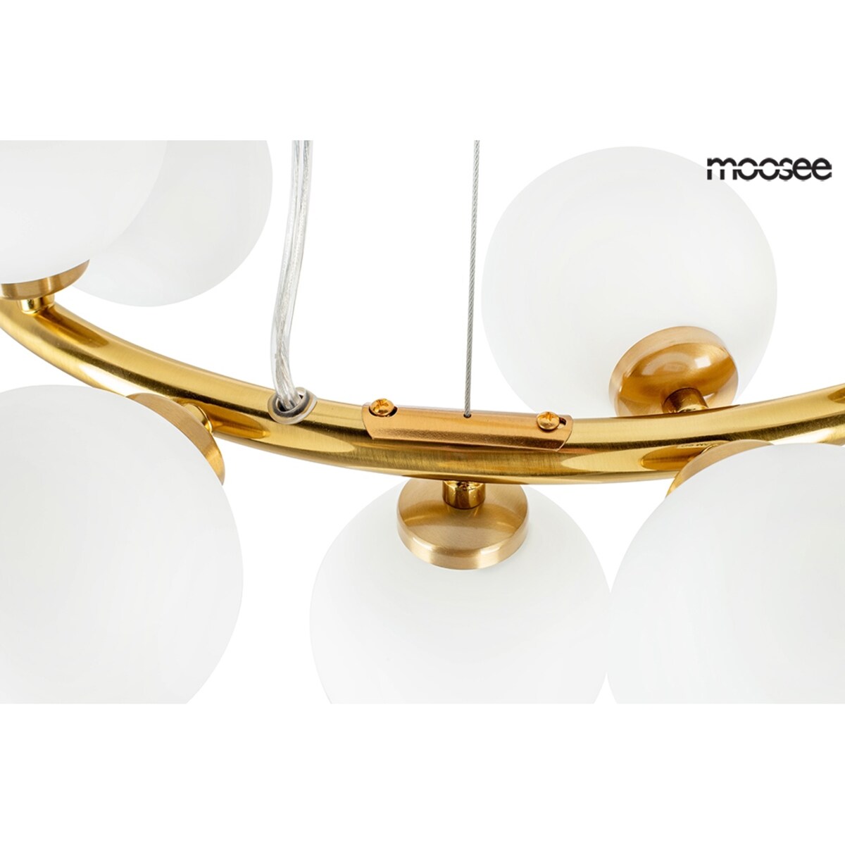 Lampa wisząca Cosmo MSE010100223 bubbles biała złota