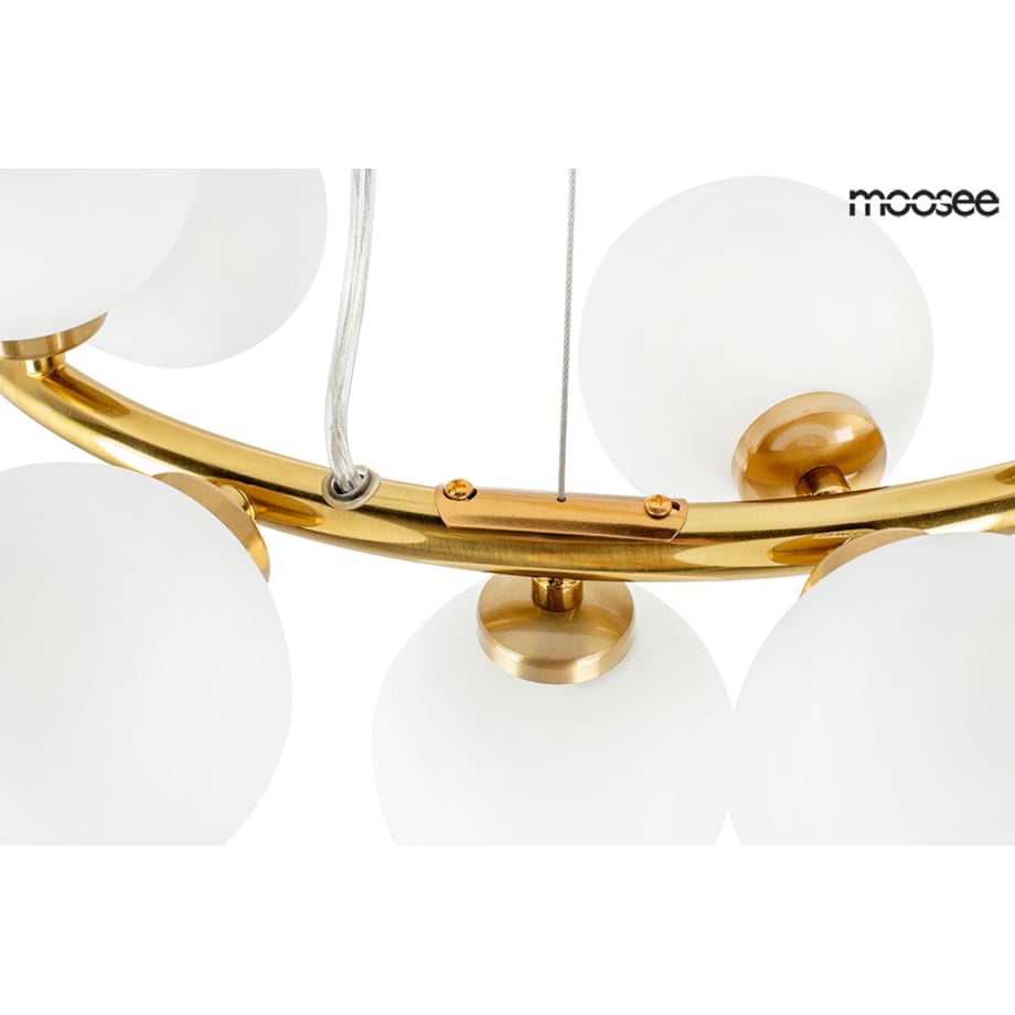 Lampa wisząca Cosmo MSE010100223 bubbles biała złota