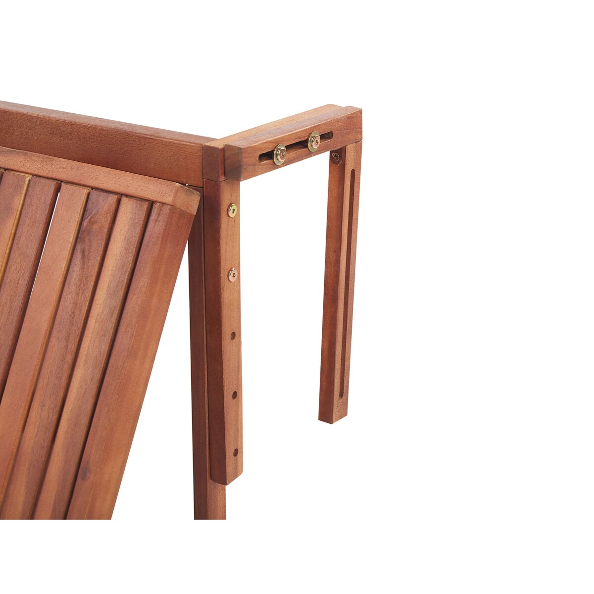 Stolik balkonowy wiszący akacjowy 60 x 40 cm ciemne drewno UDINE