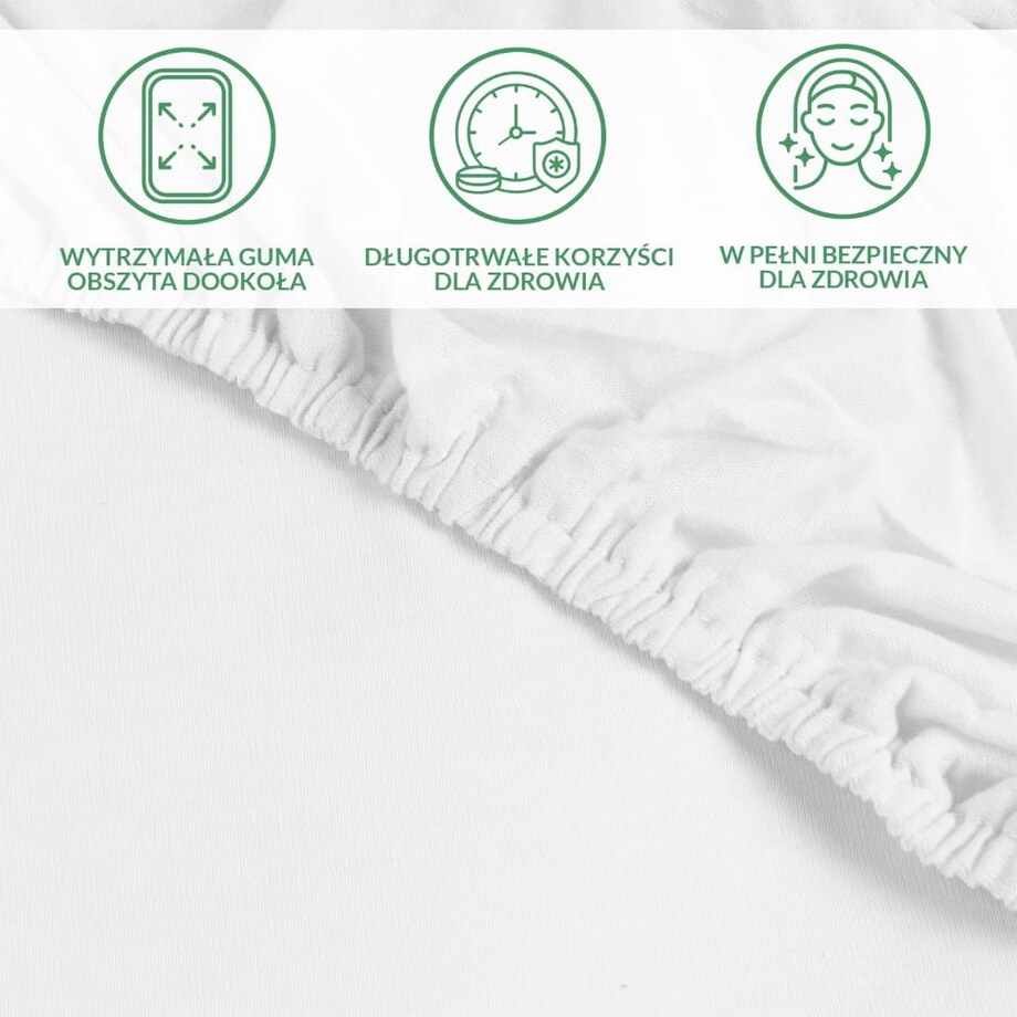 Prześcieradło ochronne wodoodporne z gumką 2w1, rozmiar 160x200 SMARTCEL kolor biały