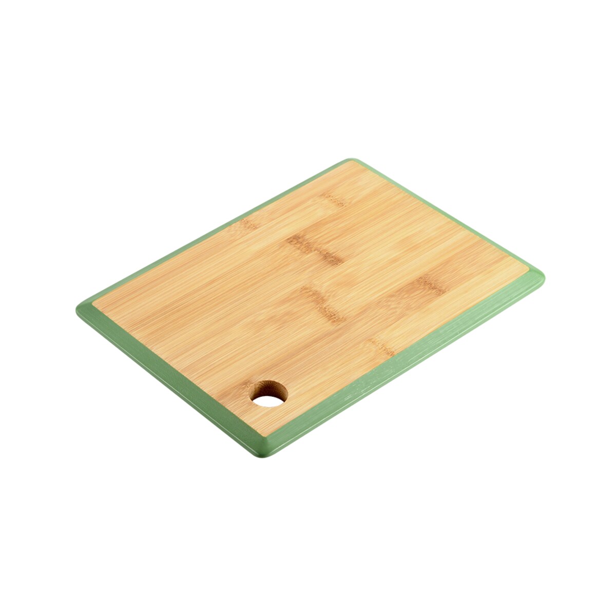 Bambusowa deska do krojenia z uchwytem, zielona