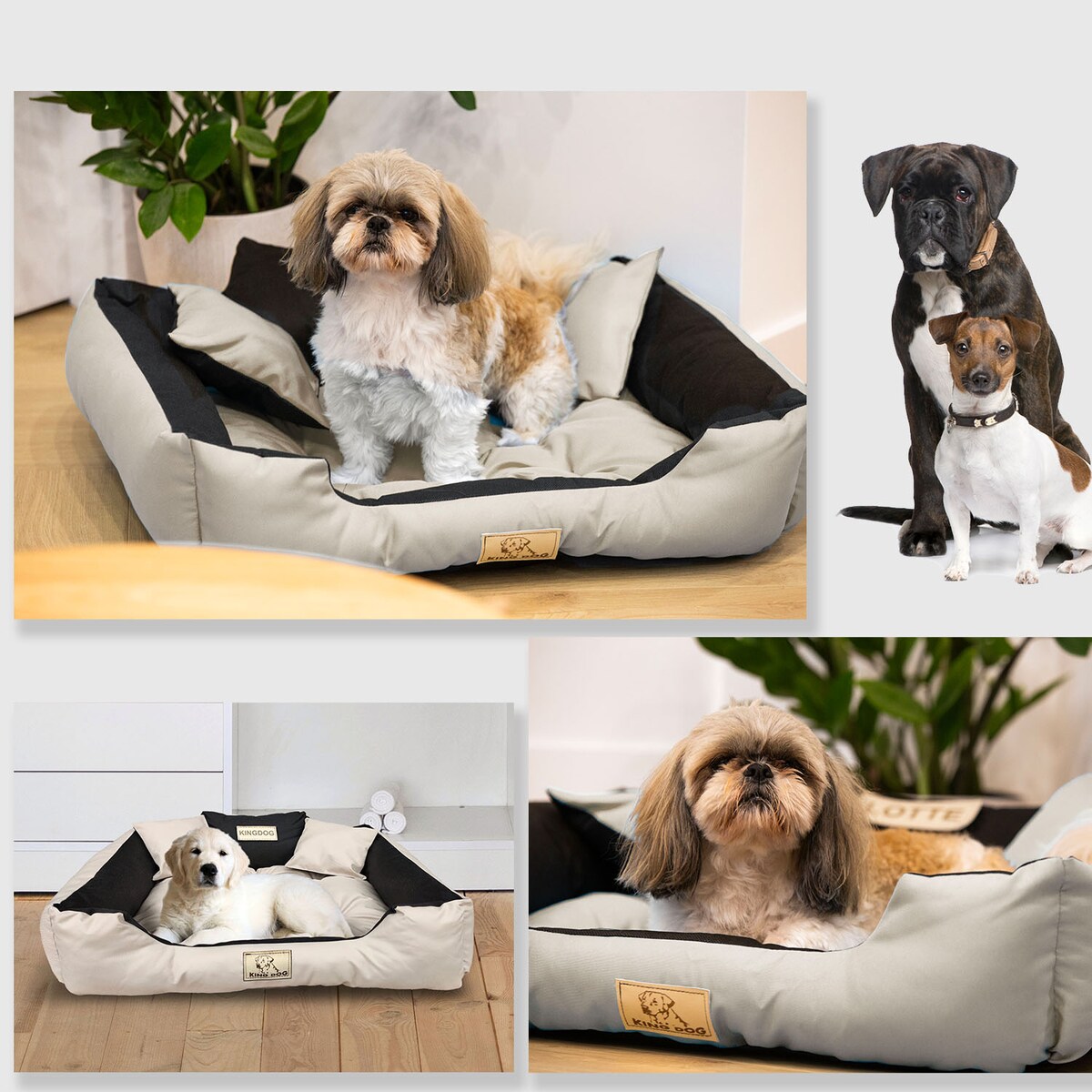 Legowisko Dla Dużego Psa 130X105 Cm Posłanie Kanapa Z Miejscem Na Imię Wodoodporne