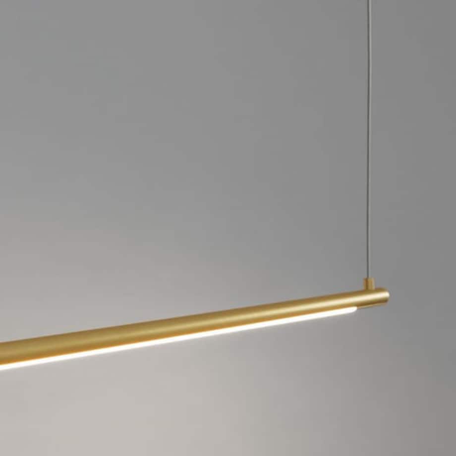 Wisząca LAMPA listwa BUGA LE41356 minimalistyczna OPRAWA zwis LED 20W 3000K tuba złota, Luces Exclusivas