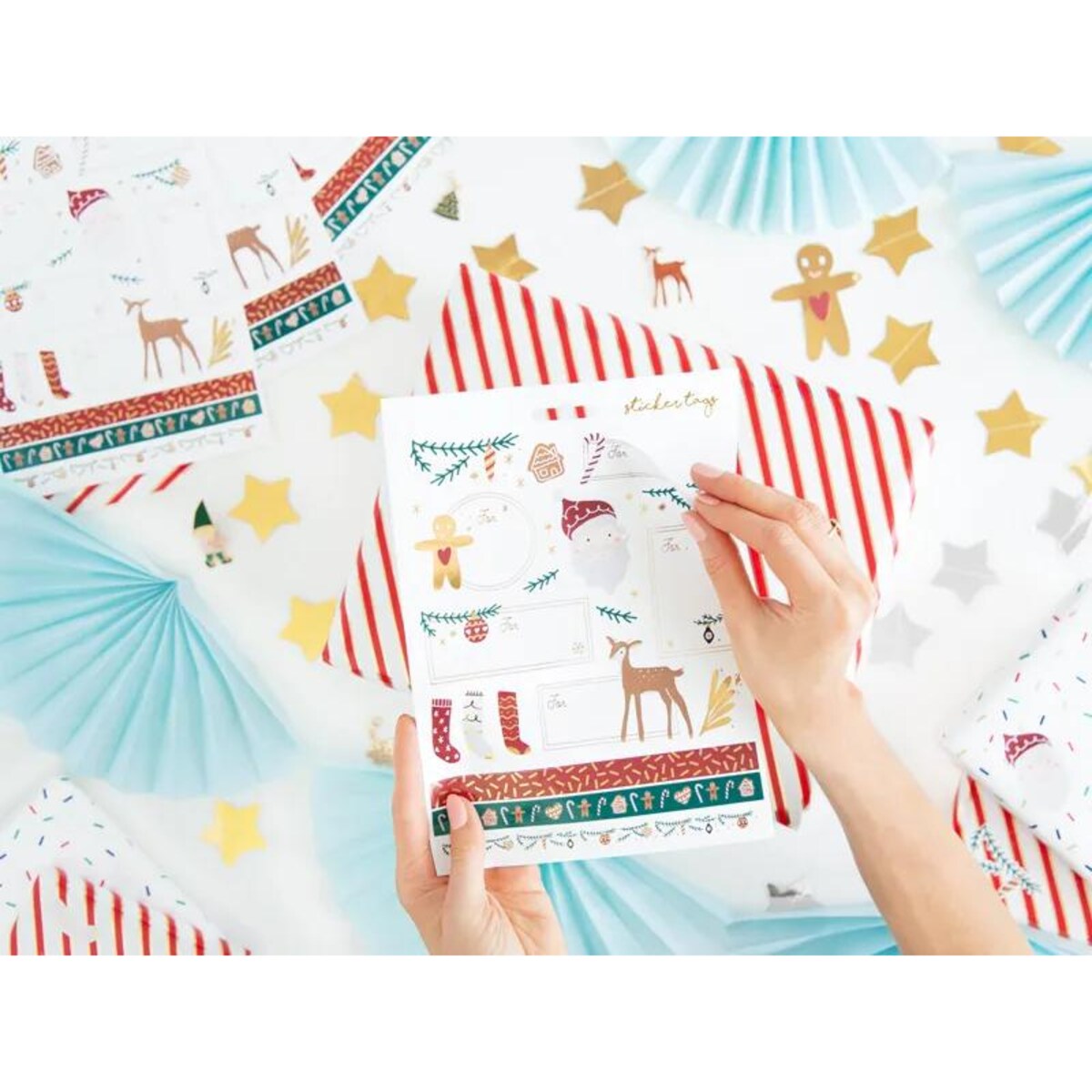 Naklejki świąteczne Mikołaj, mix