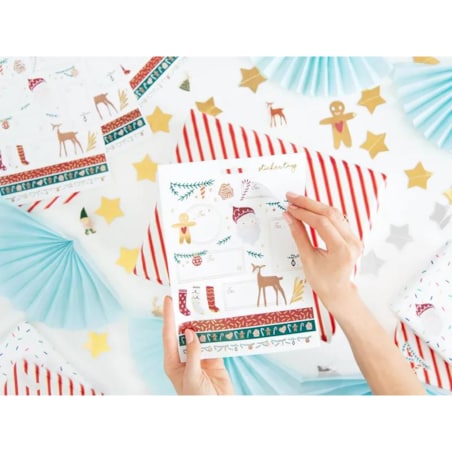 Naklejki świąteczne Mikołaj, mix