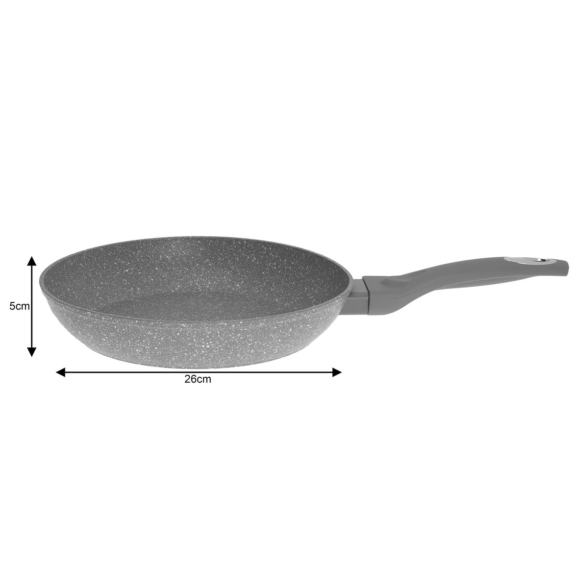 Patelnia granitowa 26cm indukcja gaz KLAUSBERG Marmo Grey