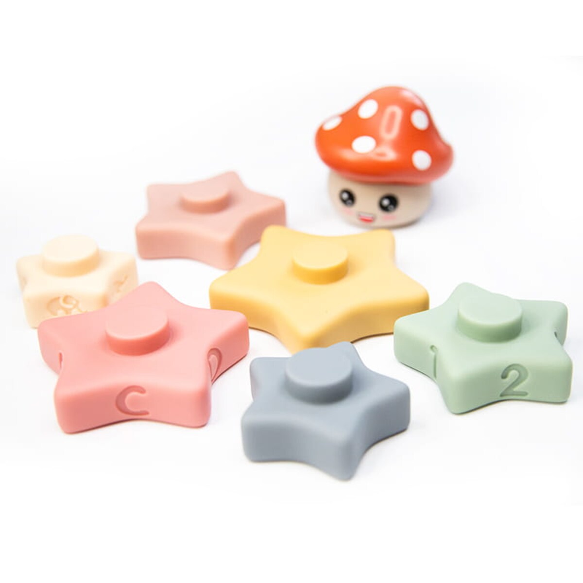 Wieża sensoryczna z grzybkiem - miękkie klocki