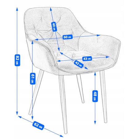 Krzesło LARGO zielone (nowy kod)