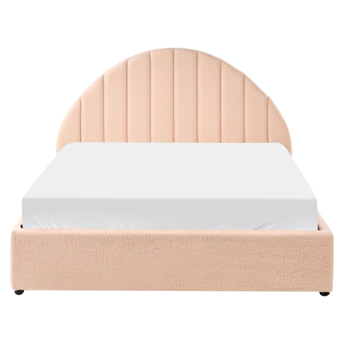 Łóżko z pojemnikiem Boucle CHADENET 140 x 200 cm Brzoskwiniowy