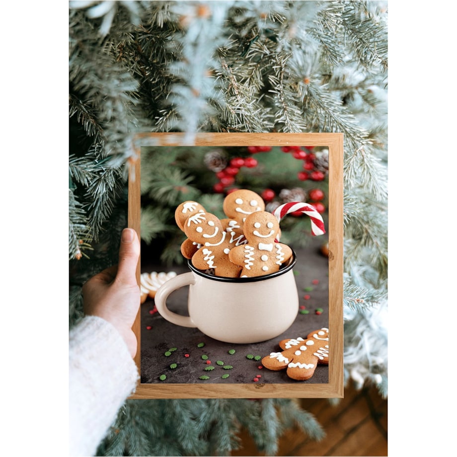 Poster Story, Plakat, Obraz - Świąteczna Pierniczki w Kubeczku, wymiary 60 x 84 cm