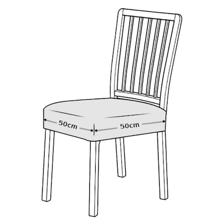 Pokrowiec Na Siedzisko Krzesła 50X50Cm Szary Welur