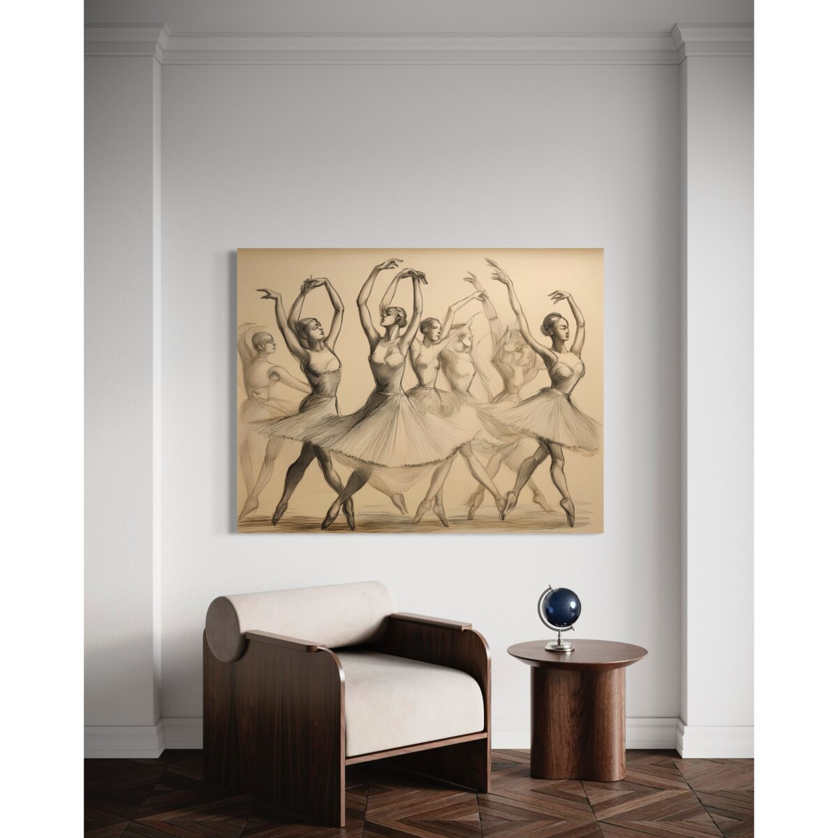 Obraz na płótnie do salonu sypialni jadalni Tańczące Baletnice w stylu Vintage 100x70