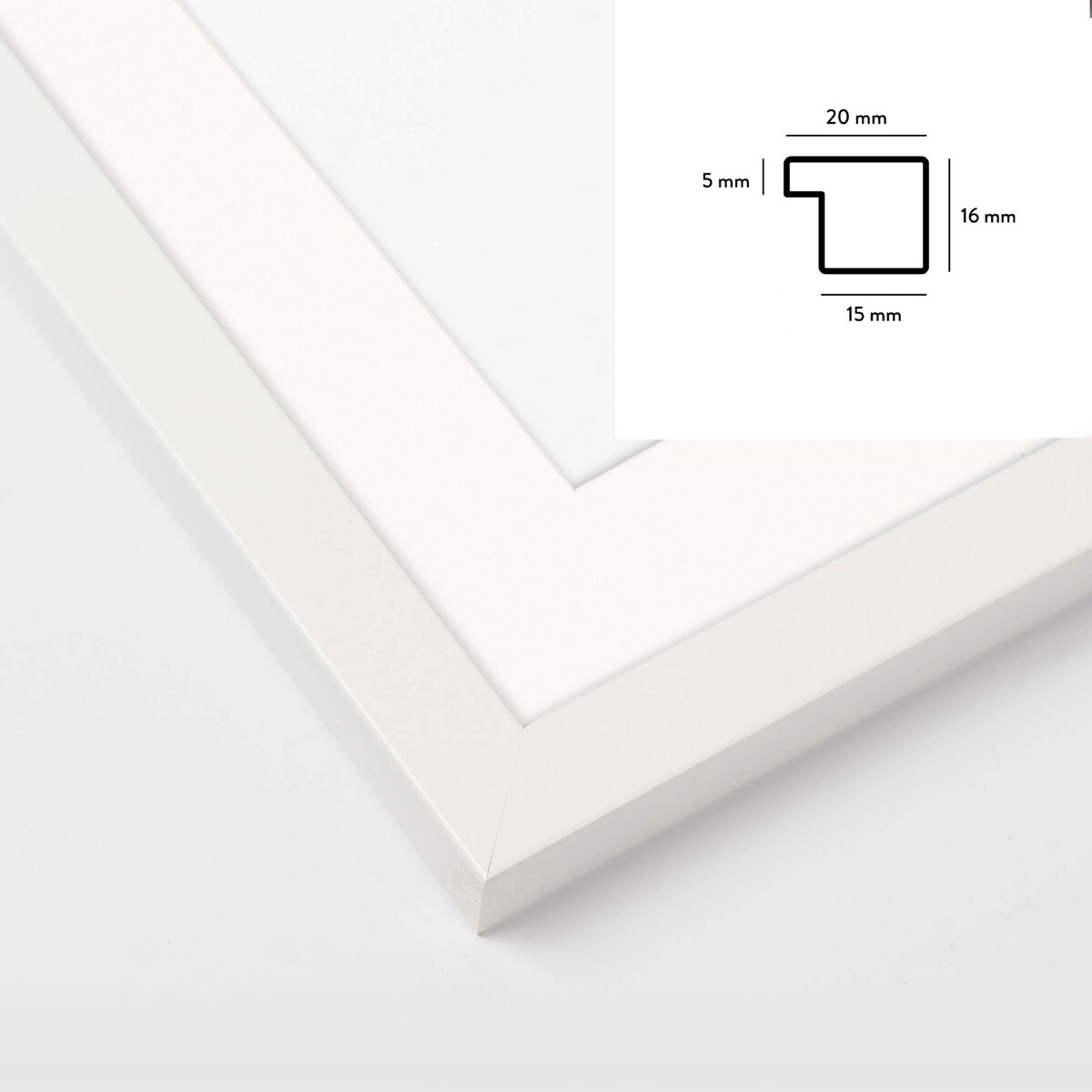 Ramka na zdjęcia z passe partout ramka 70x100 cm z okienkiem passe partout na zdjęcie 60x80 cm kolor biały FRAMAI®