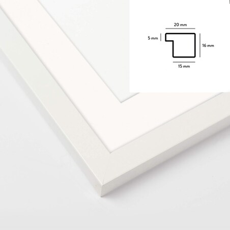 Ramka na zdjęcia z passe partout ramka 70x100 cm z okienkiem passe partout na zdjęcie 60x80 cm kolor biały FRAMAI®