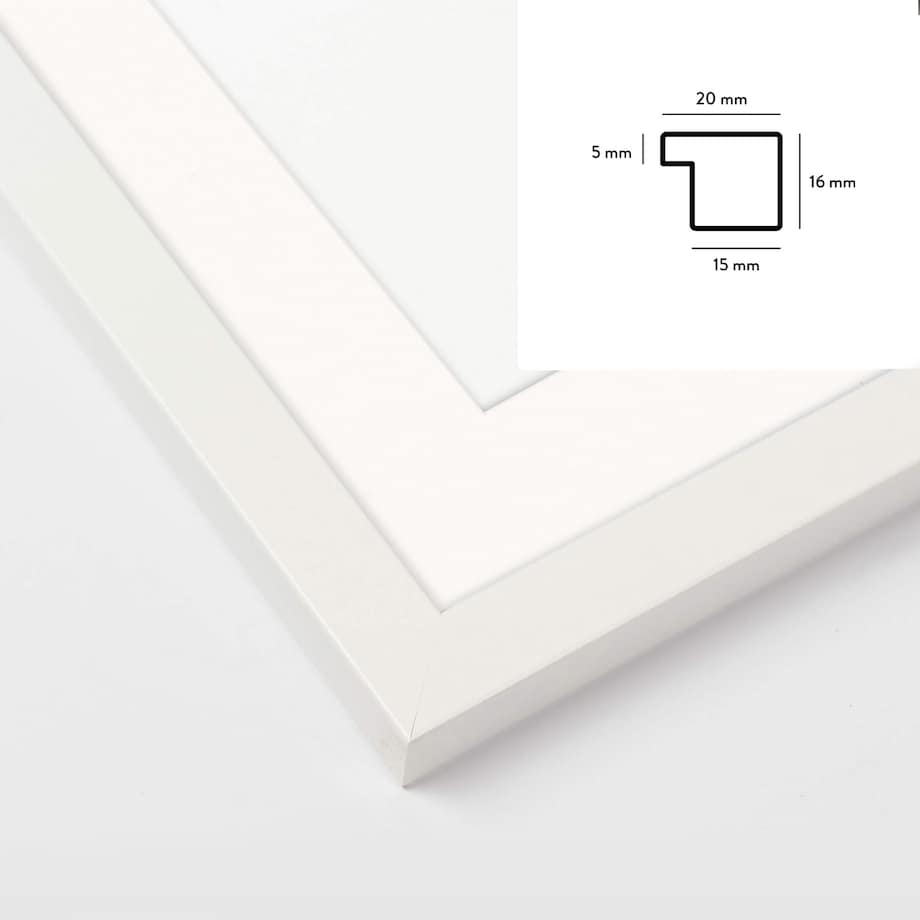 Ramka na zdjęcia z passe partout ramka 70x100 cm z okienkiem passe partout na zdjęcie 60x80 cm kolor biały FRAMAI®