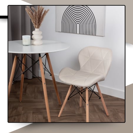 Krzesło Tapicerowane Welurowe Do Jadalni Salonu Pikowane Skandynawskie