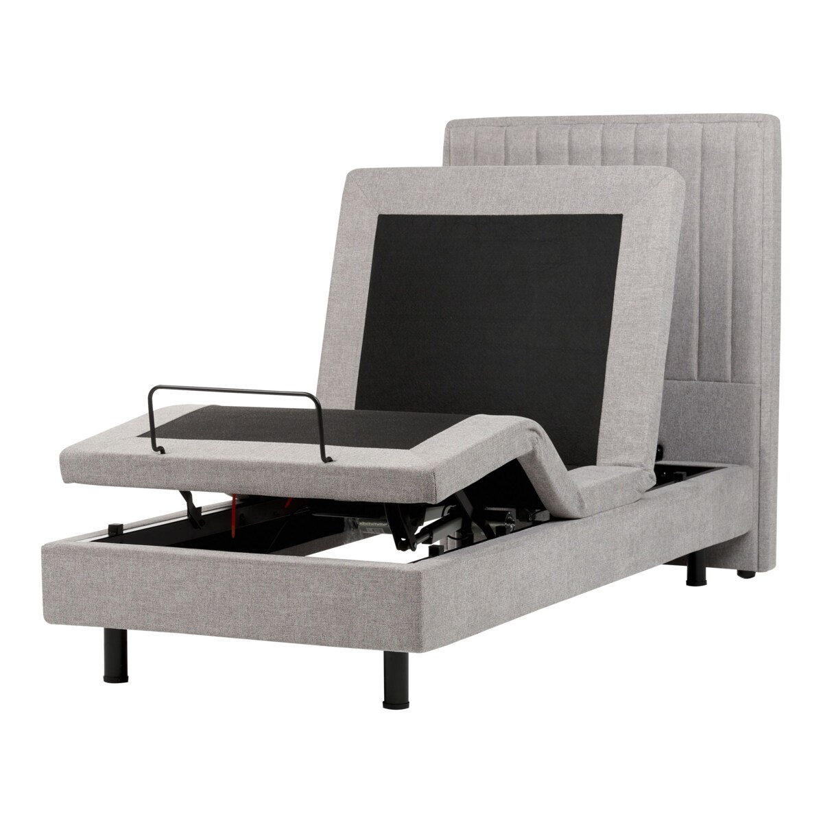 Łóżko regulowane DUKE II 90 x 200 cm Jasnoszary