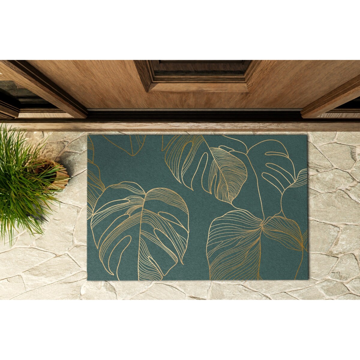 Wycieraczka zewnętrzna Liście monstery 90x60cm