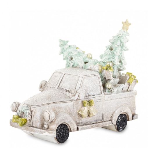 Dekoracja - samochód LED 13x15x8 cm CAMION- 2 para choinek