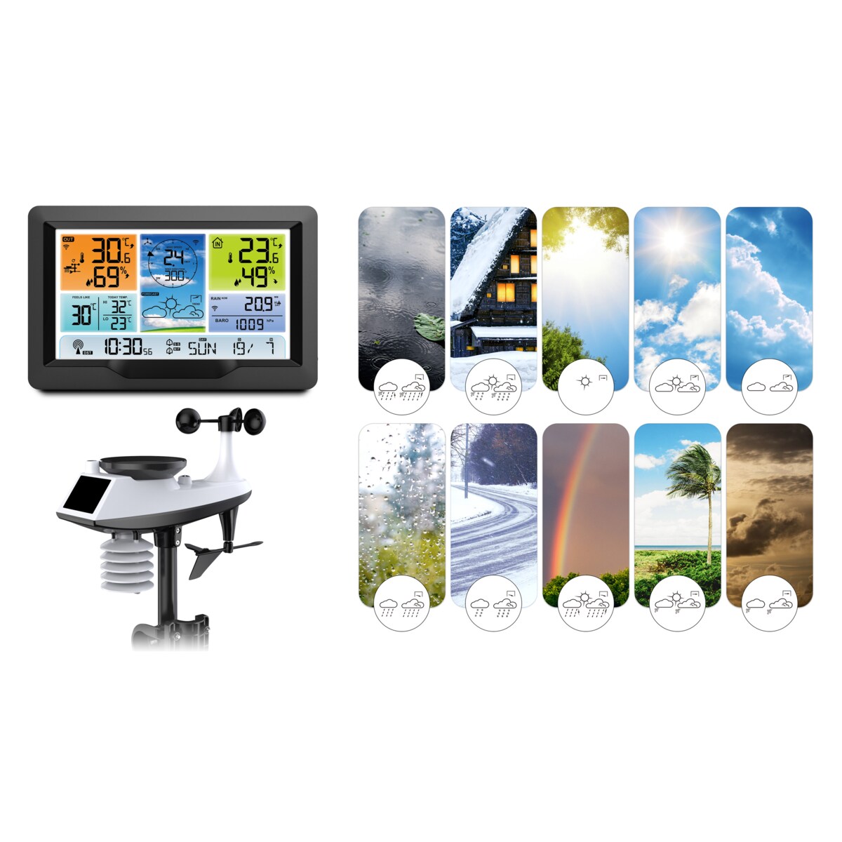 Bezprzewodowa stacja pogody pogodowa Berdsen