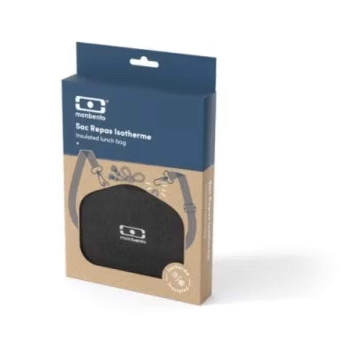 Lunchbag termiczny z paskiem Fresh Black, 5700 ml, Monbento