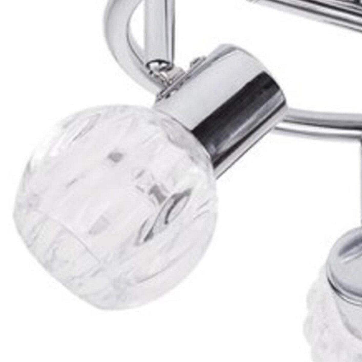 Okrągły plafon salonowy Lauren 6093 Rabalux potrójna szklana chromowana