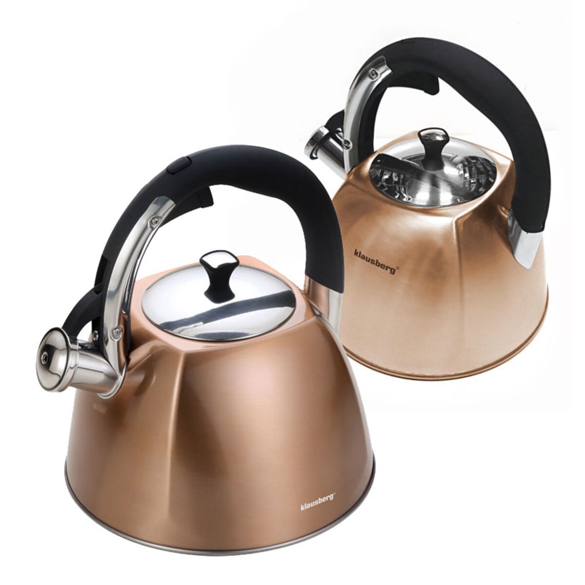 Czajnik stalowy z gwizdkiem 3L indukcja gaz miedziany KLAUSBERG