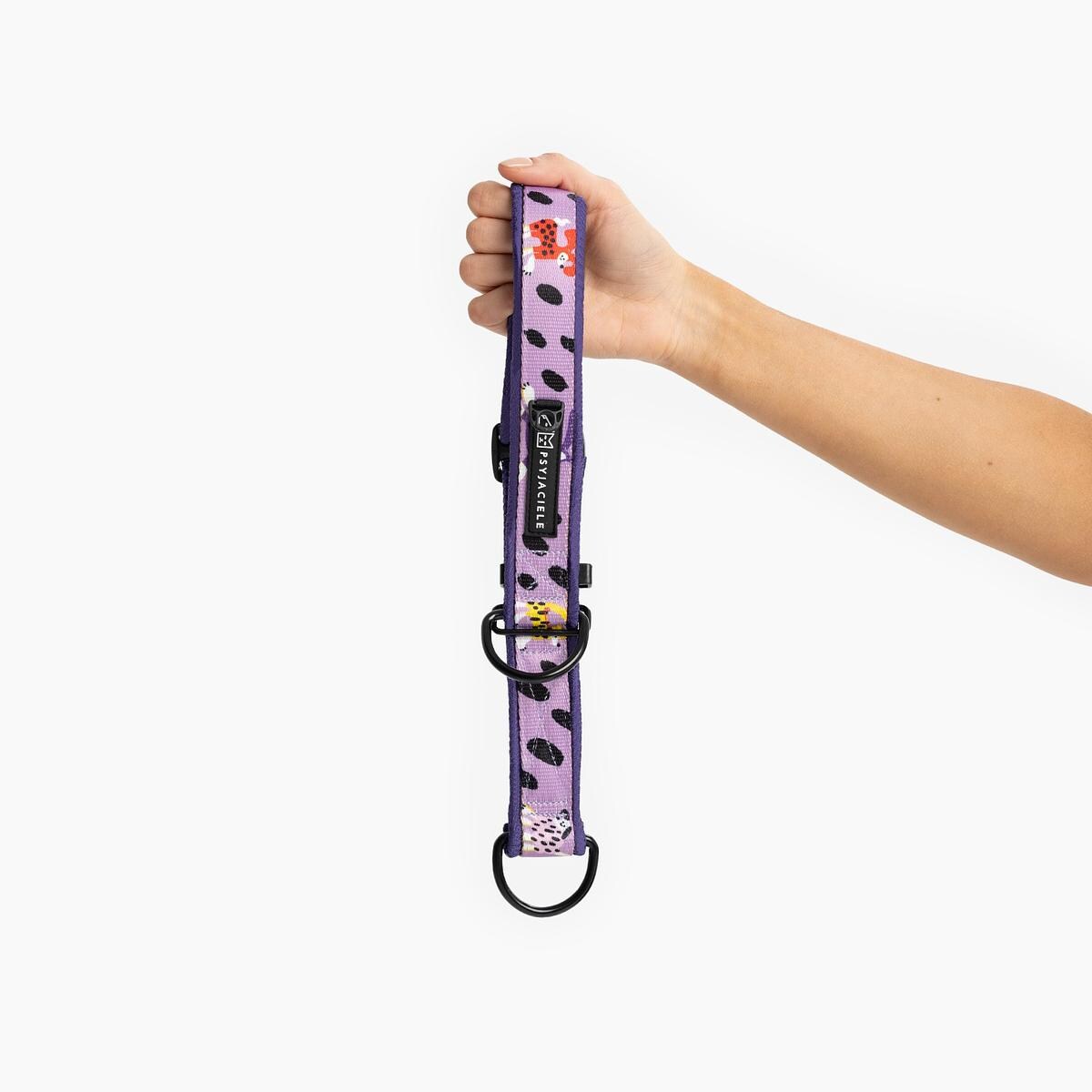 Obroża półzaciskowa SUPER SOFT "Pieski floreski" - Szerokość taśmy: 38mm, Rozmiar: M