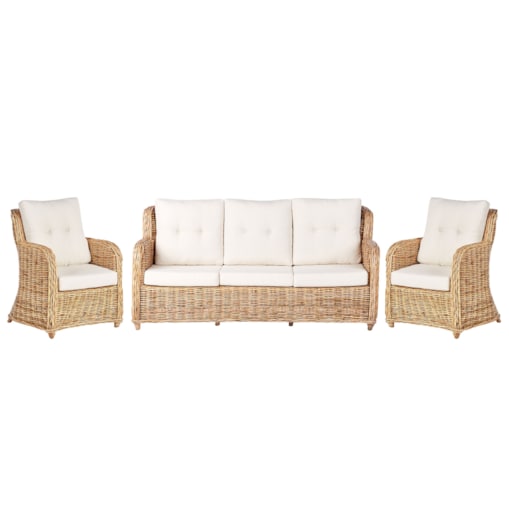 Rattan Duży zestaw wypoczynkowy Naturalny ALESSANO