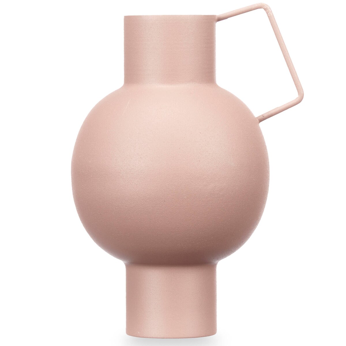 Wazon metalowy w pastelowym kolorze, wys. 23 cm