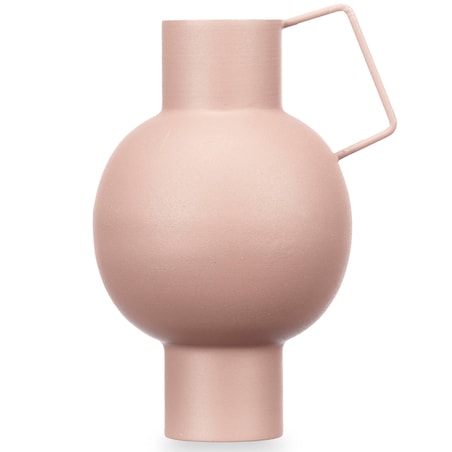 Wazon metalowy w pastelowym kolorze, wys. 23 cm
