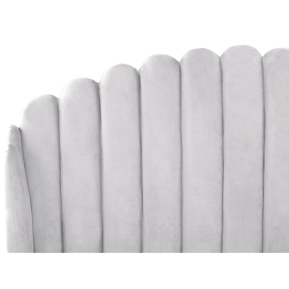 Łóżko welurowe 160 x 200 cm szare AMBILLOU