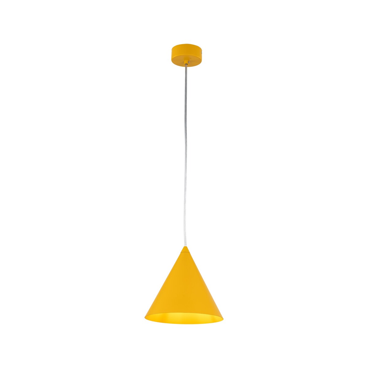 Żółta Lampa Wisząca Stożek Metalowy Cono Tk Lighting S