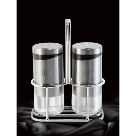 Zestaw Solniczka i Pieprzniczka Black Silver Berlinger Haus BH-1993