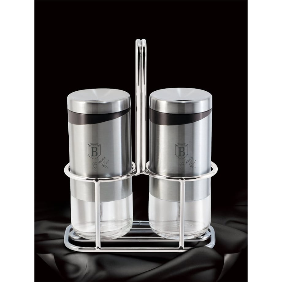 Zestaw Solniczka i Pieprzniczka Black Silver Berlinger Haus BH-1993