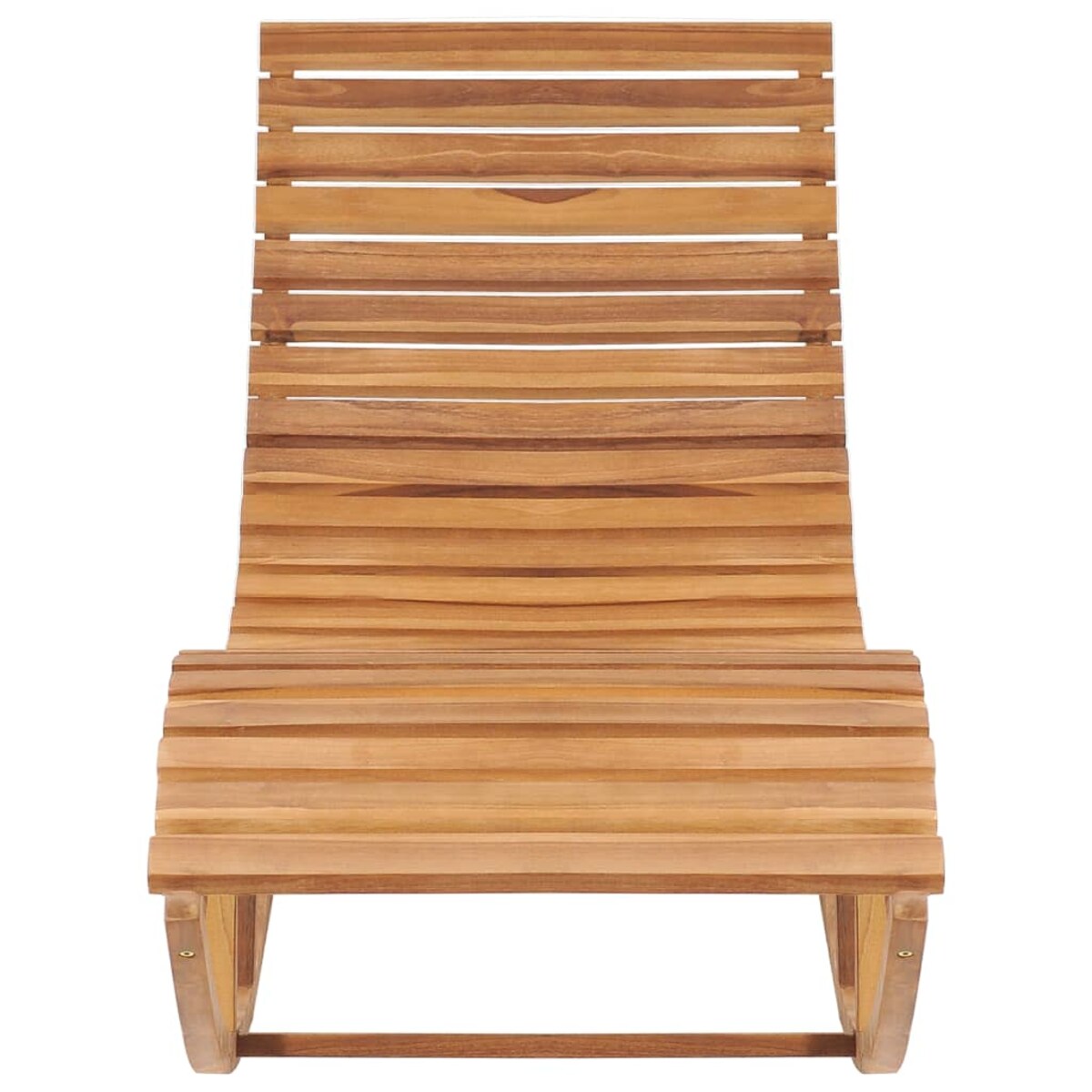 vidaXL Leżak bujany z poduszką, lite drewno tekowe