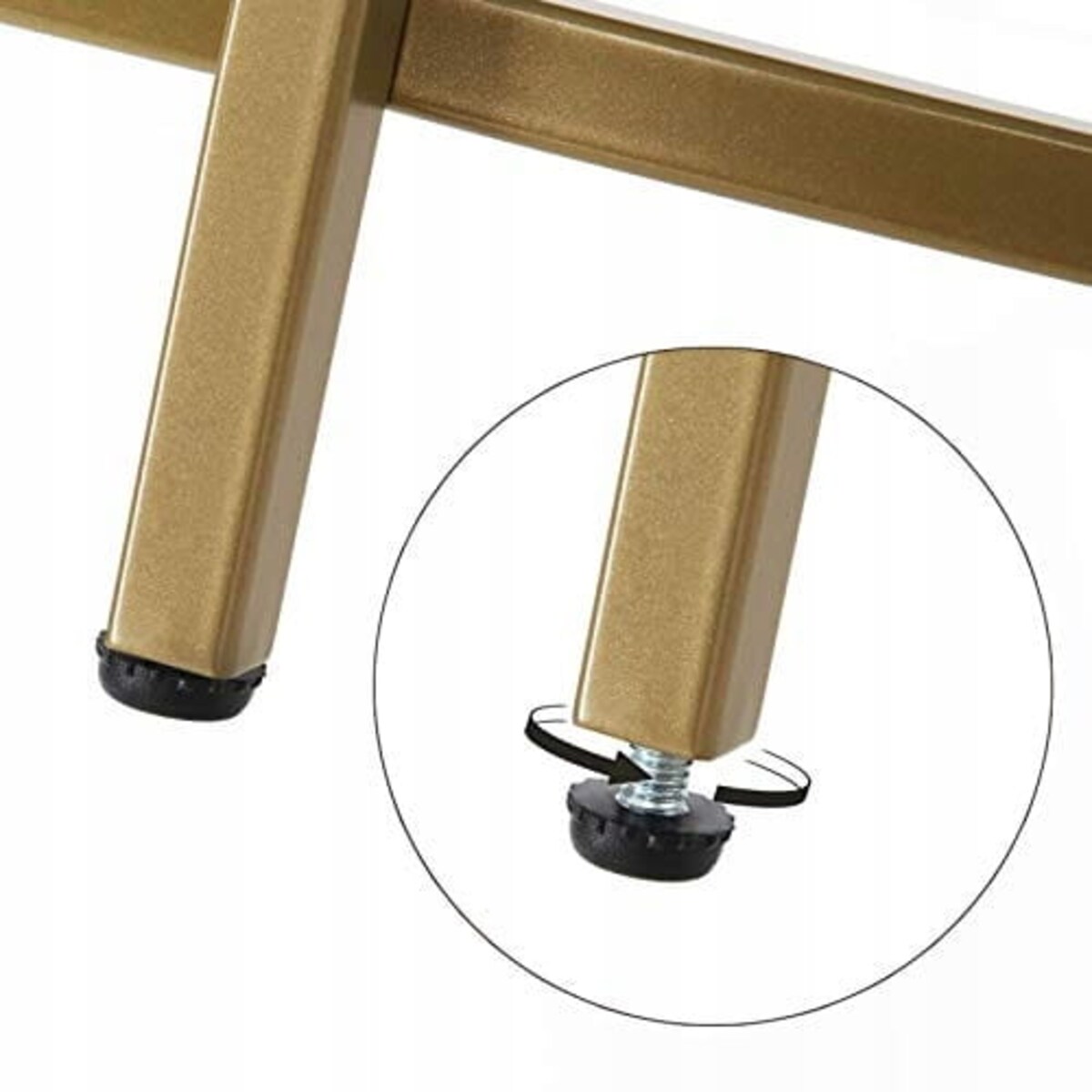 Stolik 84X45,5 Cm Złoty, Przezroczysty