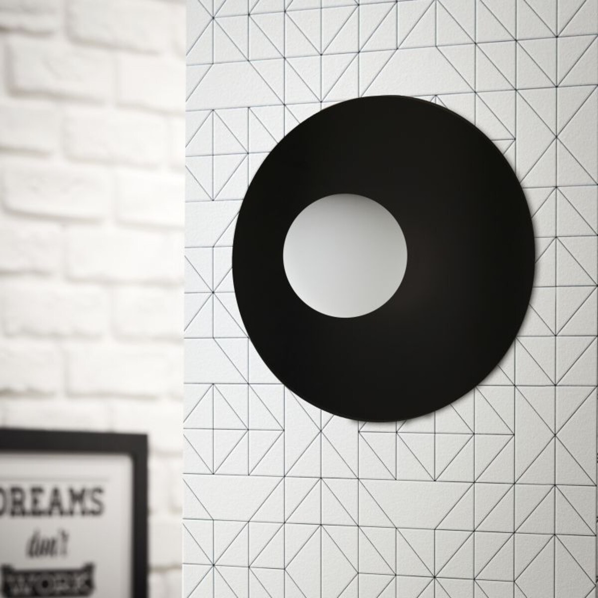 Sufitowa lampa okrągła Zon 76210/06 Brilliant kula szklana czarna