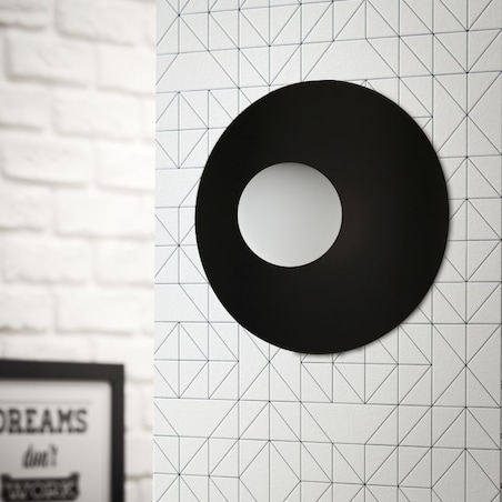 Sufitowa lampa okrągła Zon 76210/06 Brilliant kula szklana czarna