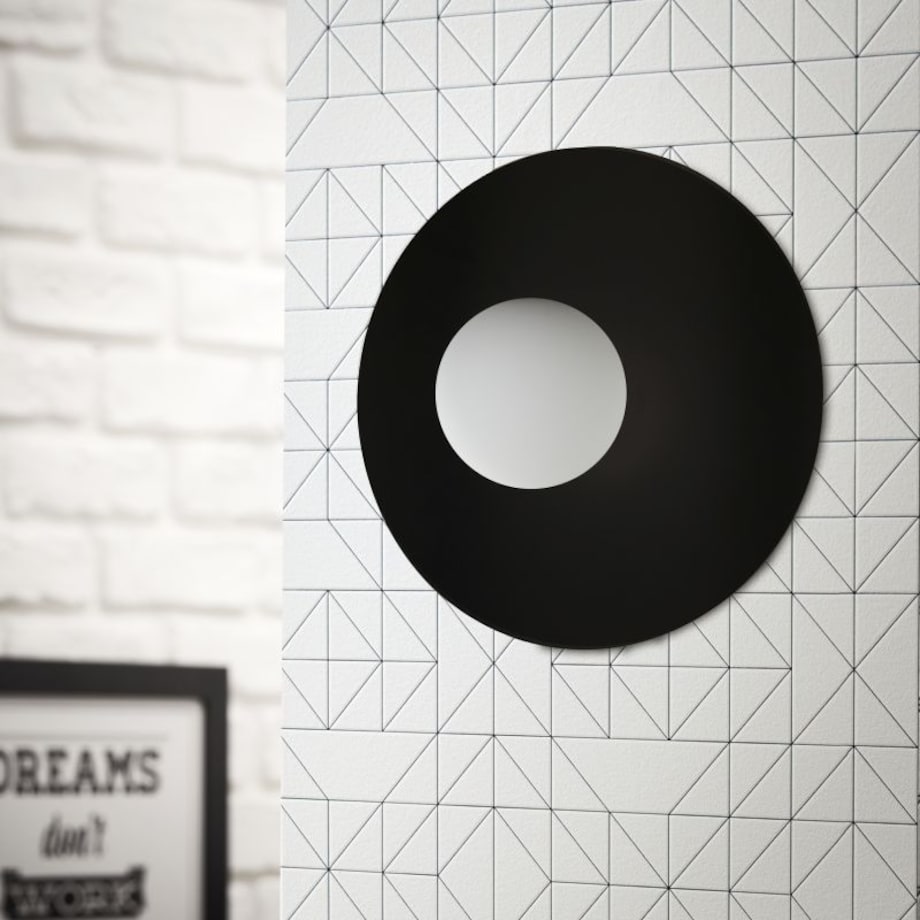 Sufitowa lampa okrągła Zon 76210/06 Brilliant kula szklana czarna