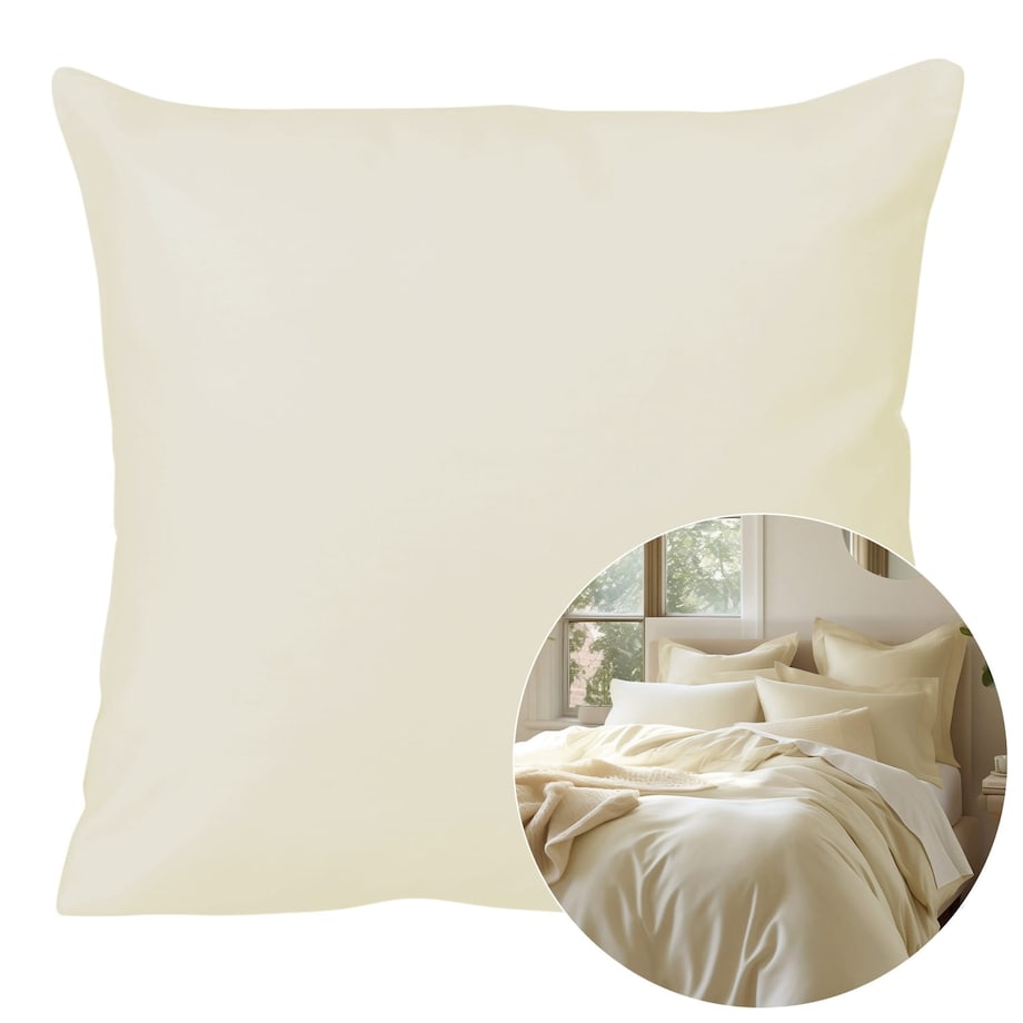 Poszewka satynowa 40x40 kolor Krem