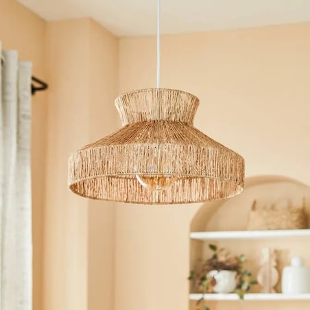 Lampa wisząca jutowa Zelia 38 cm